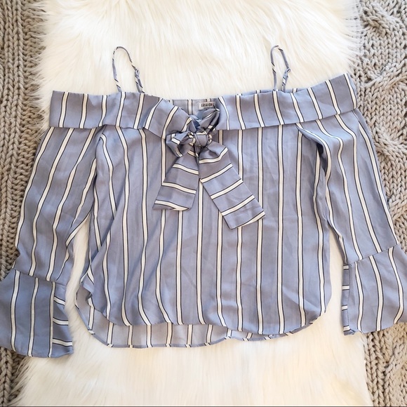 Fashion Nova Tops - Striped off the shoulder top